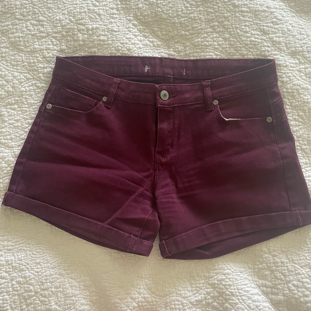 Bluenotes Burgundy denim shorts
